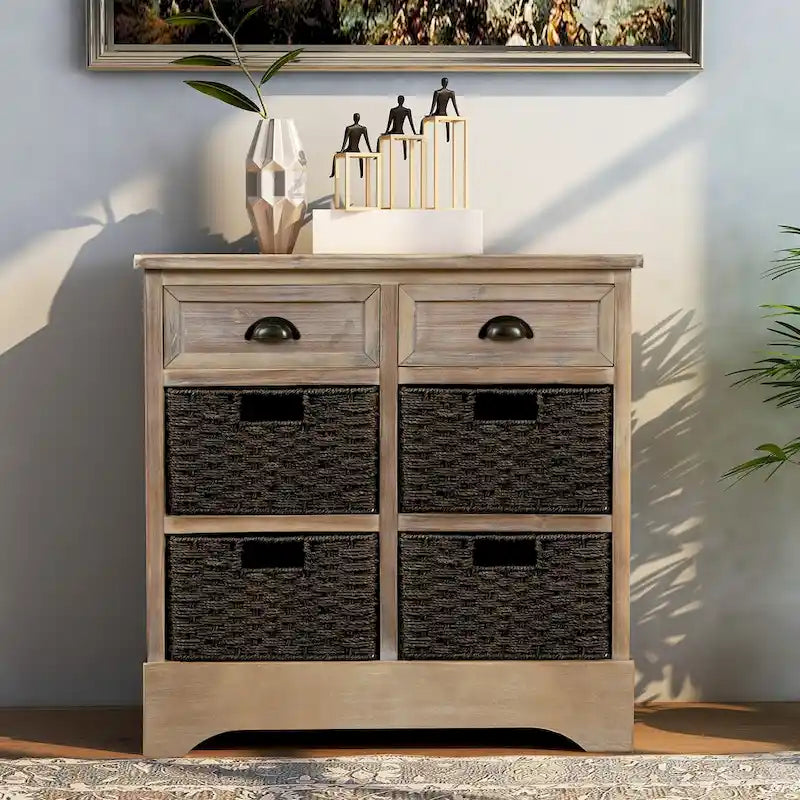 Acacia Wood Storage Cabinet