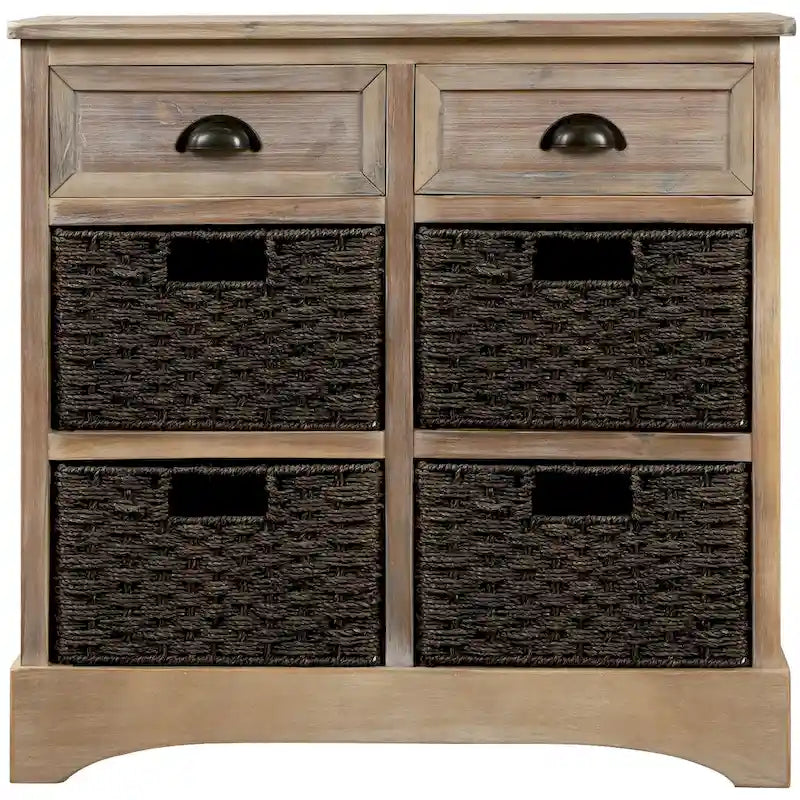 Acacia Wood Storage Cabinet