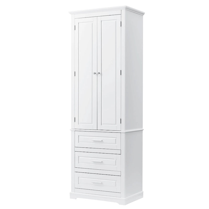 Tall Storage Cabinet with Three Drawers