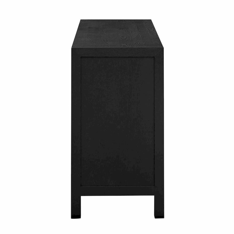 Ash Veneer Cabinet with Radiating Line Pattern Doors