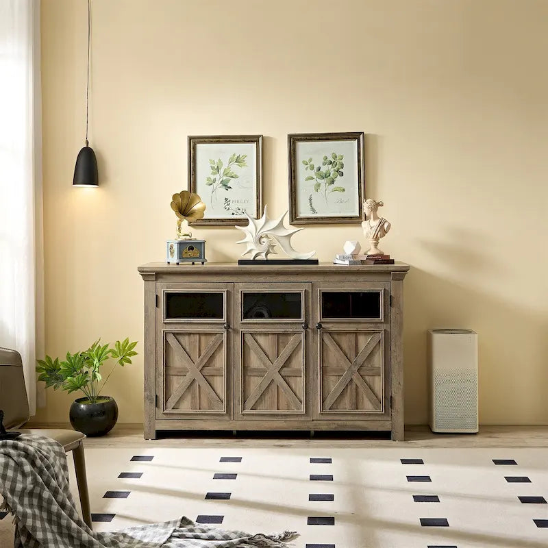 3 Doors Cabinet Large Buffet Sideboard Cabinet