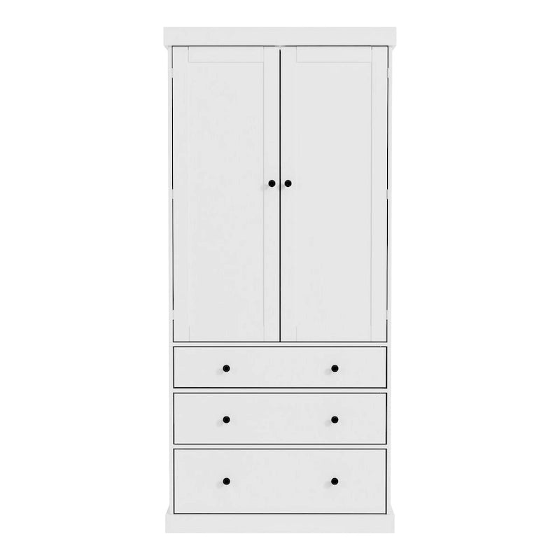 77inch Kitchen Pantry, Freestanding Tall Cupboard Storage Cabinet with 3 Adjustable Shelves,8 Door Shelves,3 Drawers for Kitchen