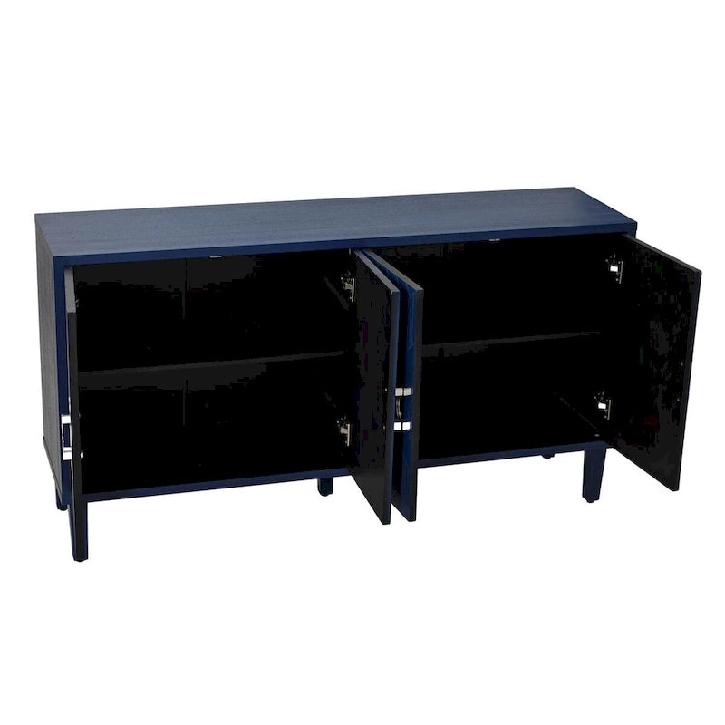 Stylish and Functional 4-Door Storage Cabinet with pine legs