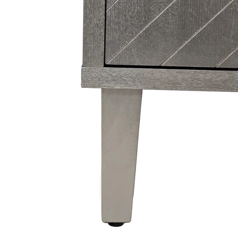 Stylish and Functional 4-Door Storage Cabinet with pine legs