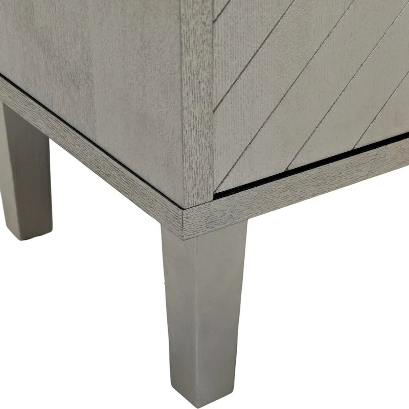 Stylish and Functional 4-Door Storage Cabinet with pine legs