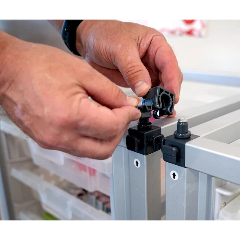 Modular Classroom Storage Cabinet - 2 side-by-side modules with 6 large bins - N/A