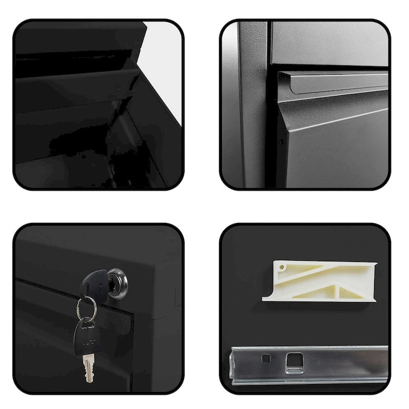 3 Drawer Metal Vertical File Cabinet with Lock