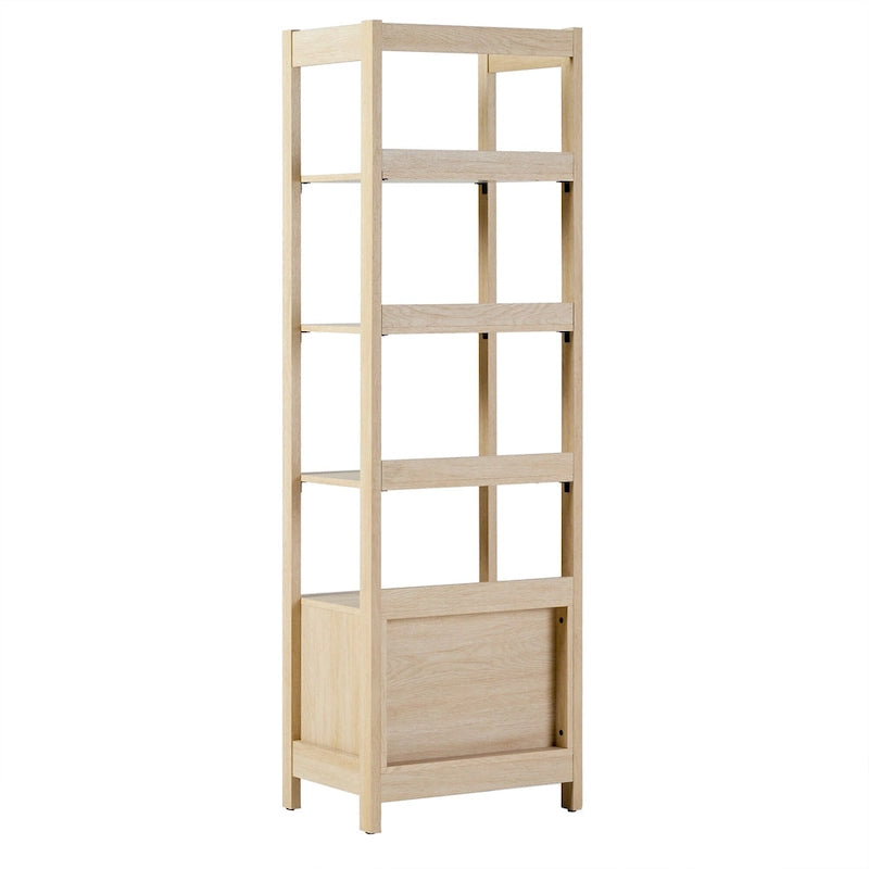 This Bookshelf Frame Is Narrow And Tall, Standing 70 Inches High, With Grooved Carvings And Decorations; This Narrow Style Is The Most Suitable.