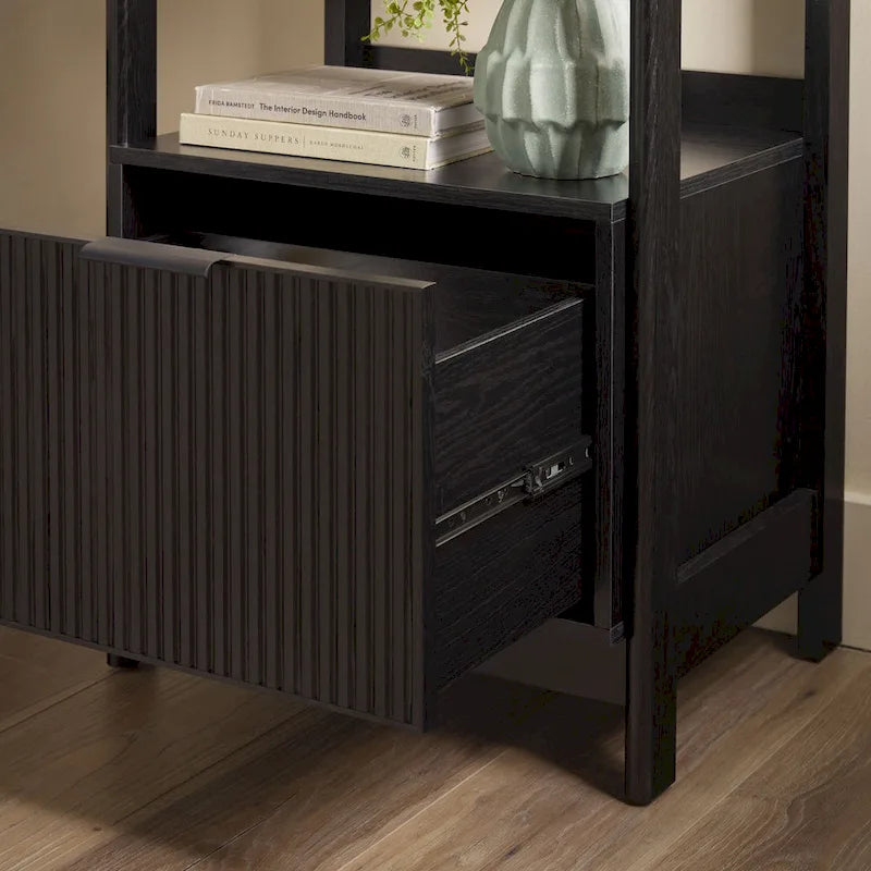 This Bookshelf Frame Is Narrow And Tall, Standing 70 Inches High, With Grooved Carvings And Decorations; This Narrow Style Is The Most Suitable.