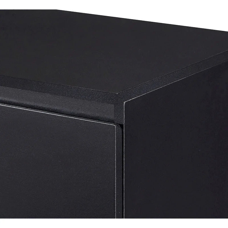 Minimalist & Luxury Cabinet Two Door Sideboard with Gold Metal Legs for Living Room, Dining Room