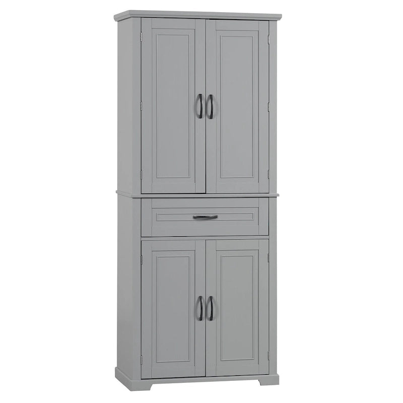 Freestanding Bathroom Cabinet with Doors Wooden Entryway Storage Cabinet