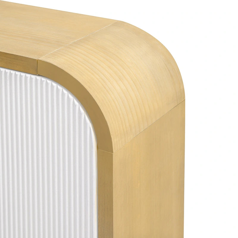 4-door Cabinet with Adjustable Shelves for Living Room