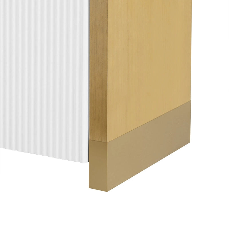 4-door Cabinet with Adjustable Shelves for Living Room