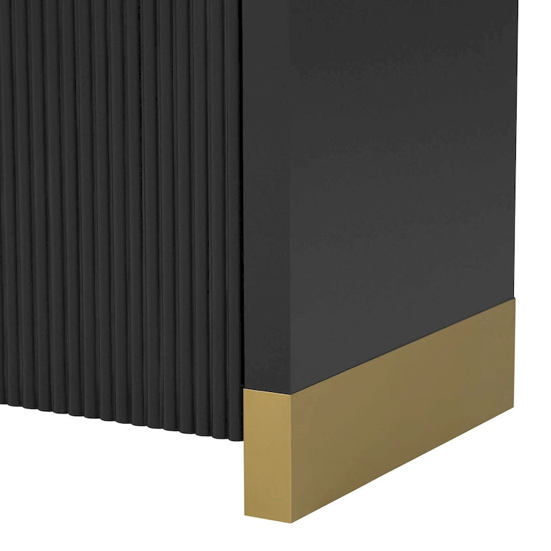 4-door Cabinet with Adjustable Shelves for Living Room