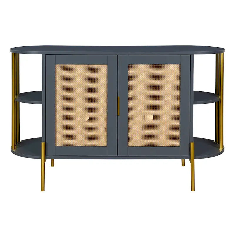 legant Curved Dining Cabinet with Gold Trim