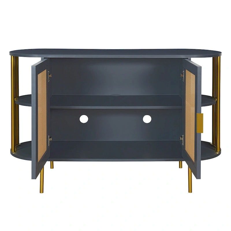 legant Curved Dining Cabinet with Gold Trim