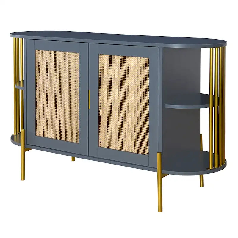 legant Curved Dining Cabinet with Gold Trim