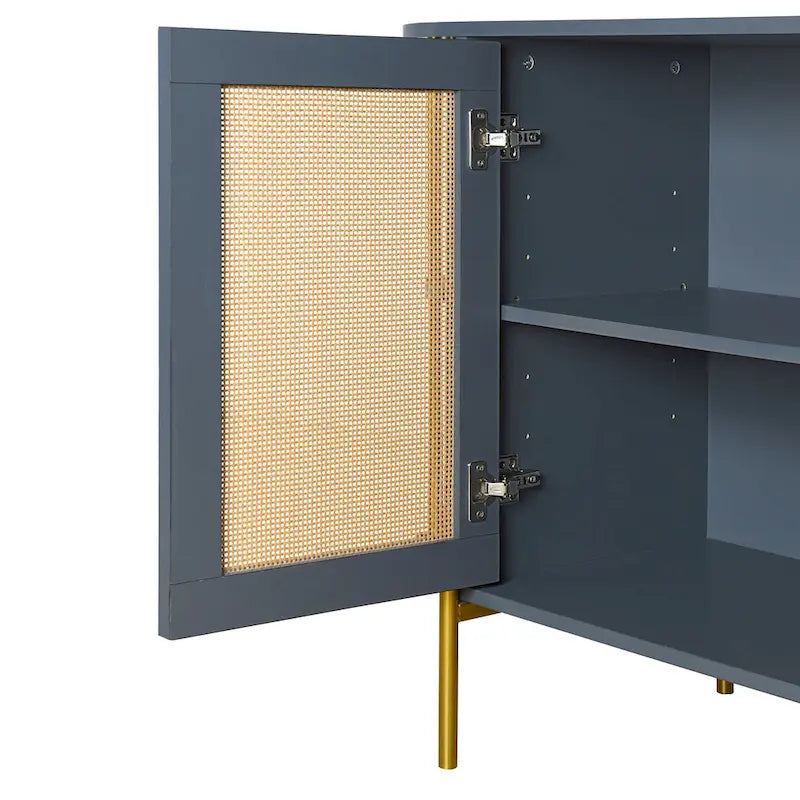 legant Curved Dining Cabinet with Gold Trim