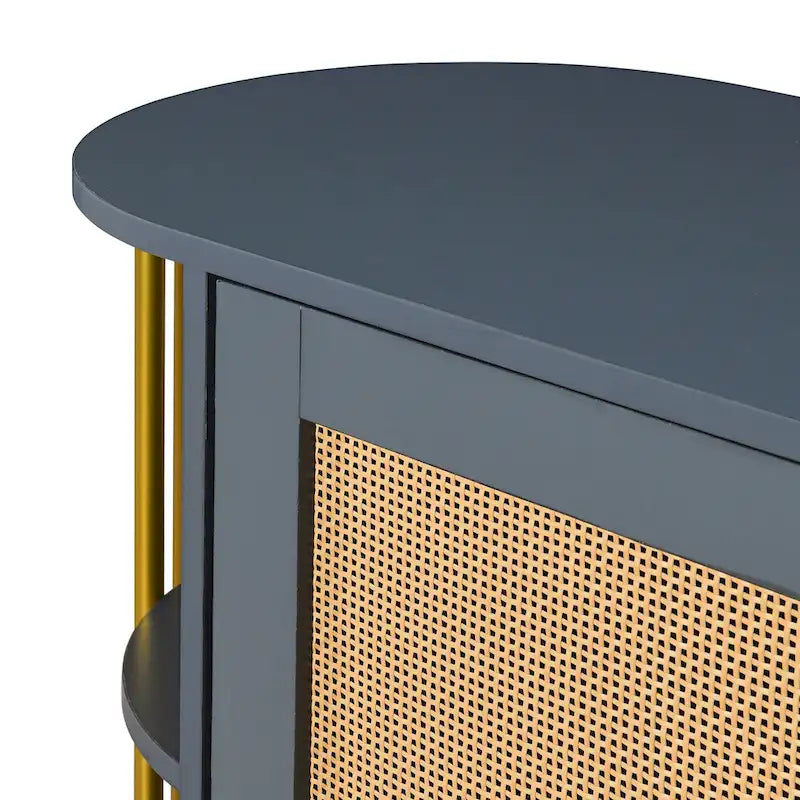 legant Curved Dining Cabinet with Gold Trim