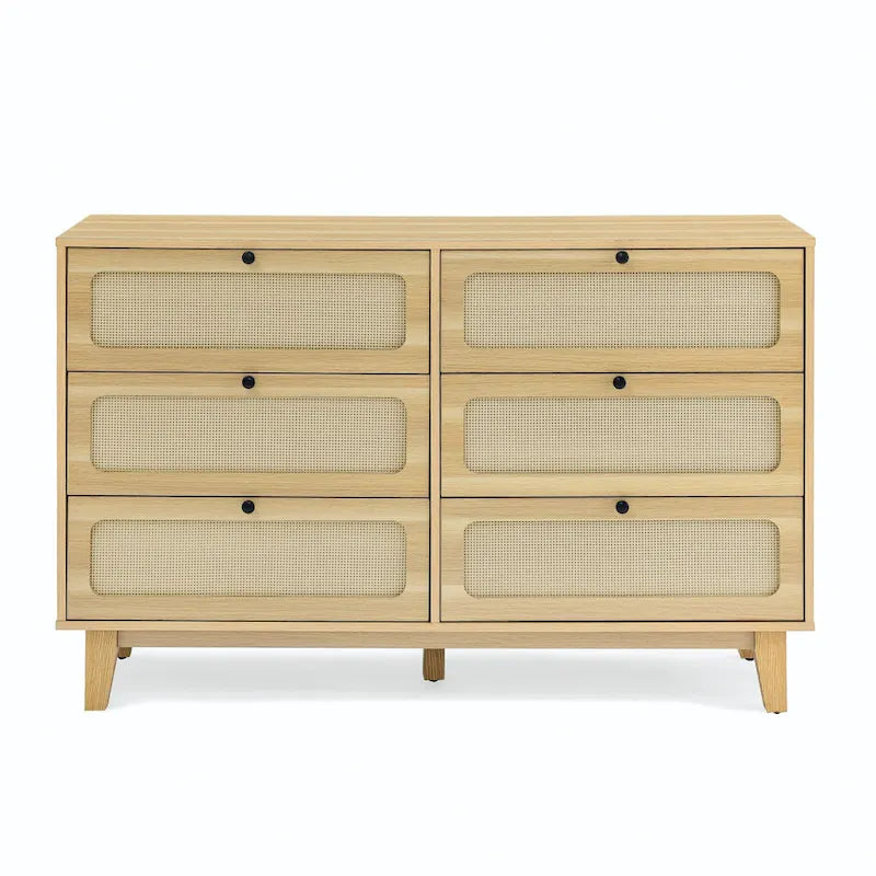6-Drawers Rattan Storage Cabinet