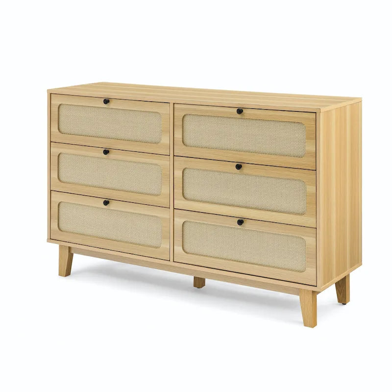 6-Drawers Rattan Storage Cabinet
