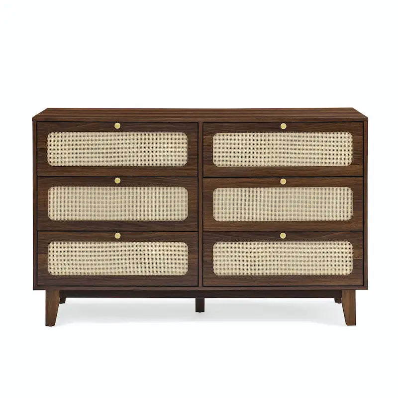 6-Drawers Rattan Storage Cabinet