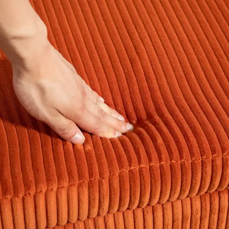 Storage Ottoman,Bedroom End Bench,Upholstered Fabric Storage Ottoman with Safety Hinge, Entryway Padded Footstool