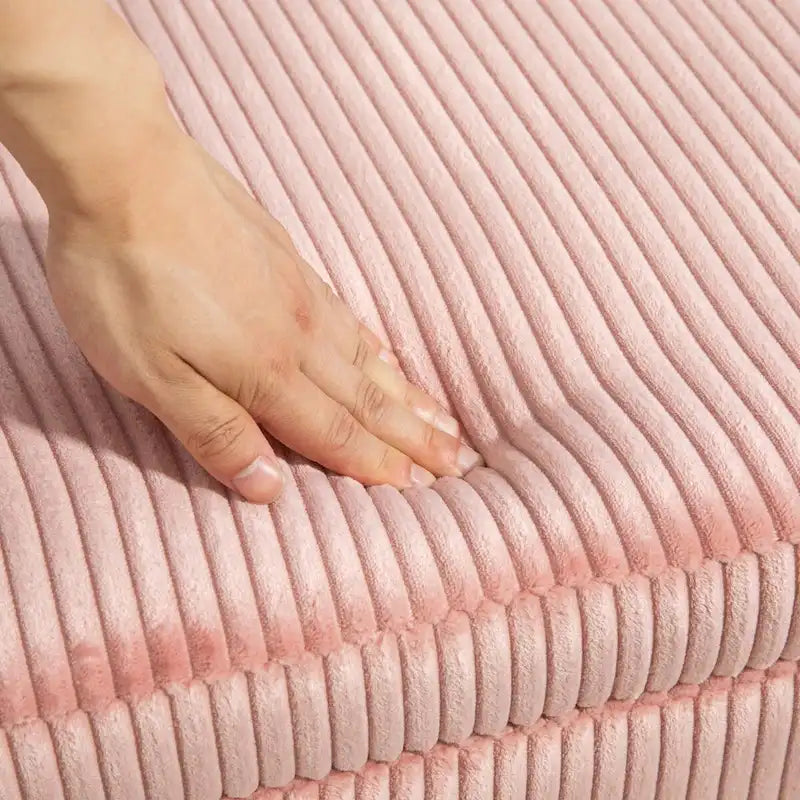 Storage Ottoman,Bedroom End Bench,Upholstered Fabric Storage Ottoman with Safety Hinge, Entryway Padded Footstool